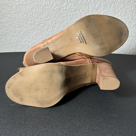 REPORT BROWN OPEN TOE BOOTIE SIZE 9.5 - Picture 7 of 7